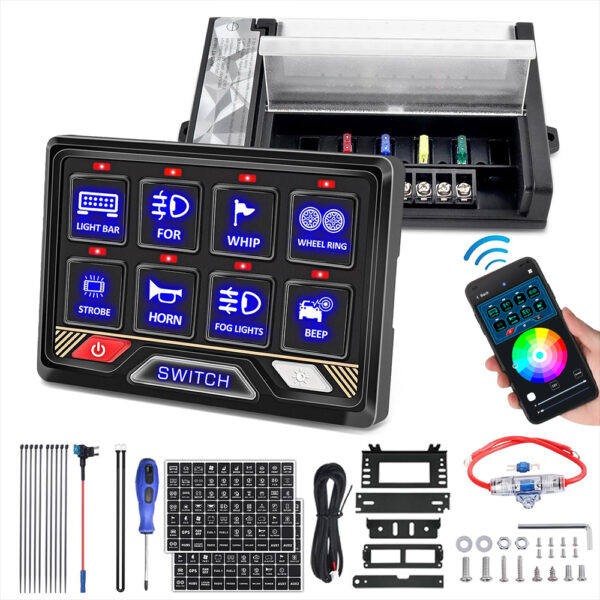 Bluetooth 8 Gang Auto Switch Panel - Image 2