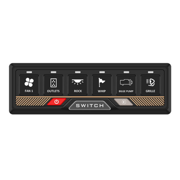 RGB APP Control 6 Gang Car Switch Panel - Image 4