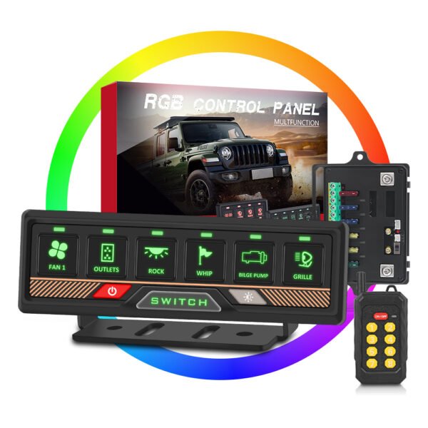 Universal 6 Gang Wireless Remote Control Switch Panel for Trucks Boats - Image 2