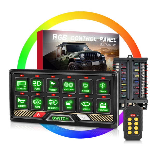 Durable 12 Gang Wireless Remote Control Switch Panel