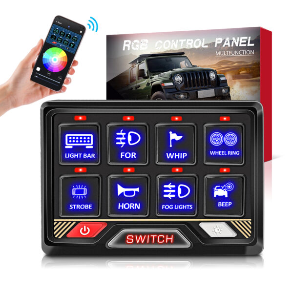 Bluetooth 8 Gang Auto Switch Panel
