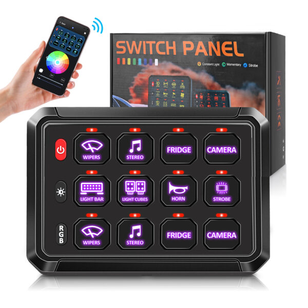 Marine Grade APP Control 12 Gang Switch Panel