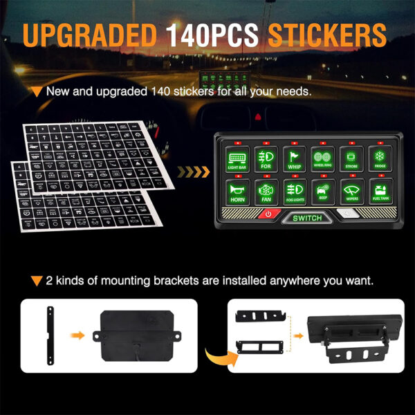 OEM APP Control 12 Gang Switch Panel - Image 2
