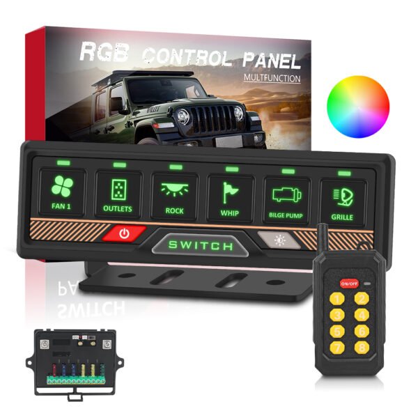 Universal 6 Gang Wireless Remote Control Switch Panel for Trucks Boats - Image 3