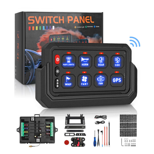 Professional Wireless 8 Gang Switch Panel 12V 24V - Image 3