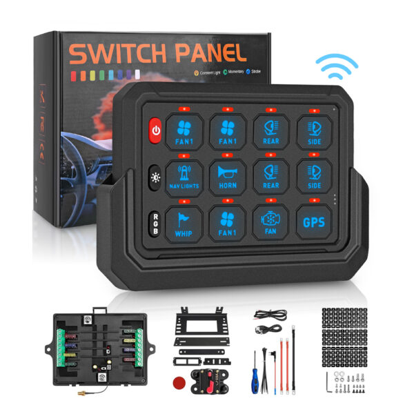 Universal Wireless 12 Gang Switch Panel for Toyota 4x4 Car - Image 3