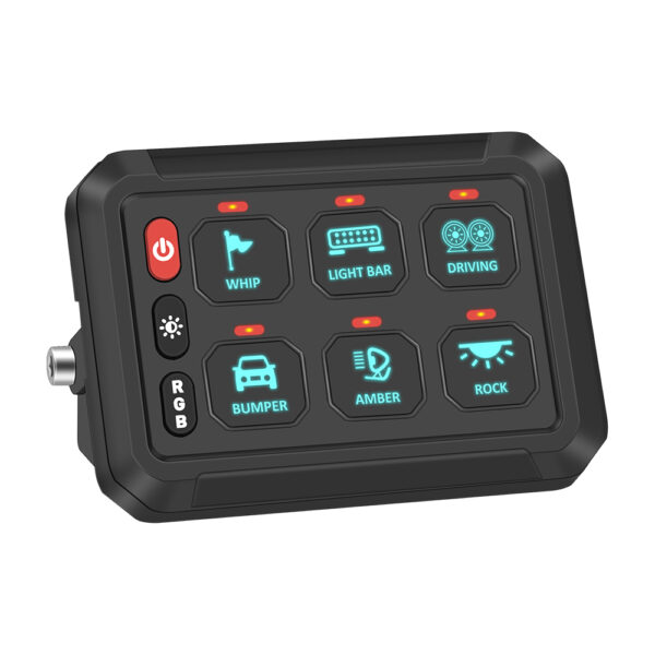 12V Waterproof APP Control 6 Gang RGB Switch Panel - Image 3