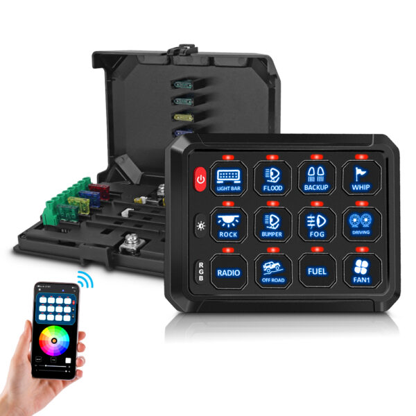 Marine Grade APP Control 12 Gang Switch Panel - Image 3