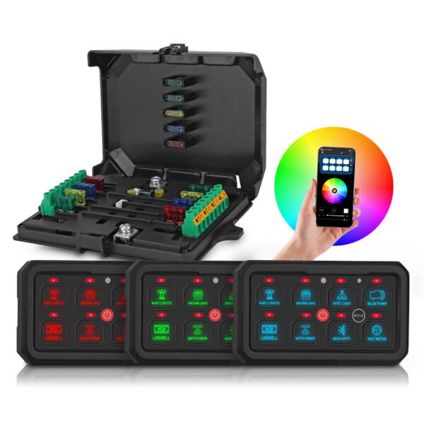 Universal 8 Gang Switch Panelfor Car Mods Boat