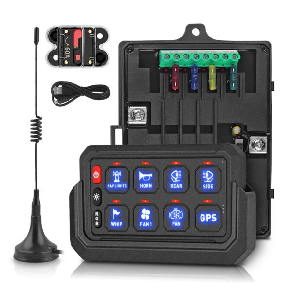 Professional Wireless 8 Gang Switch Panel 12V 24V - Image 4