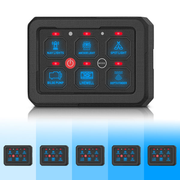 6 Gang RGB Switch Panel for 4x4 Truck RV