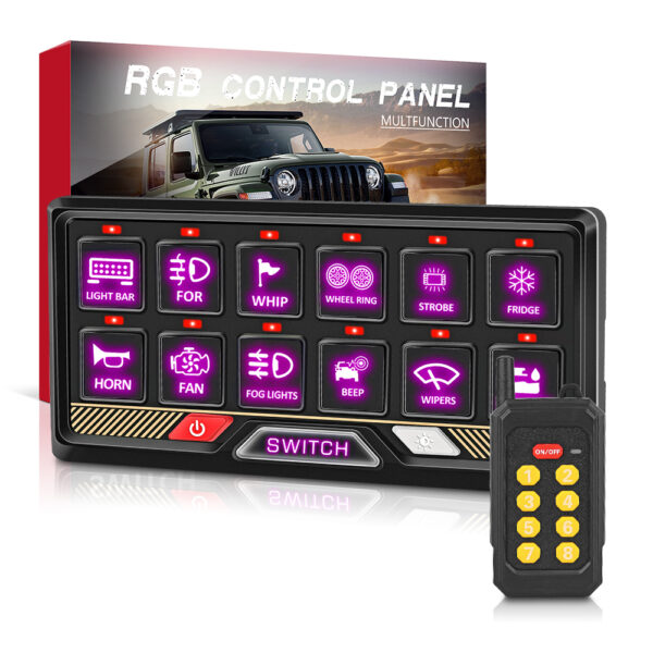 Durable 12 Gang Wireless Remote Control Switch Panel - Image 3