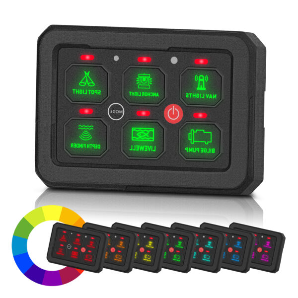 6 Gang RGB Switch Panel for 4x4 Truck RV - Image 2