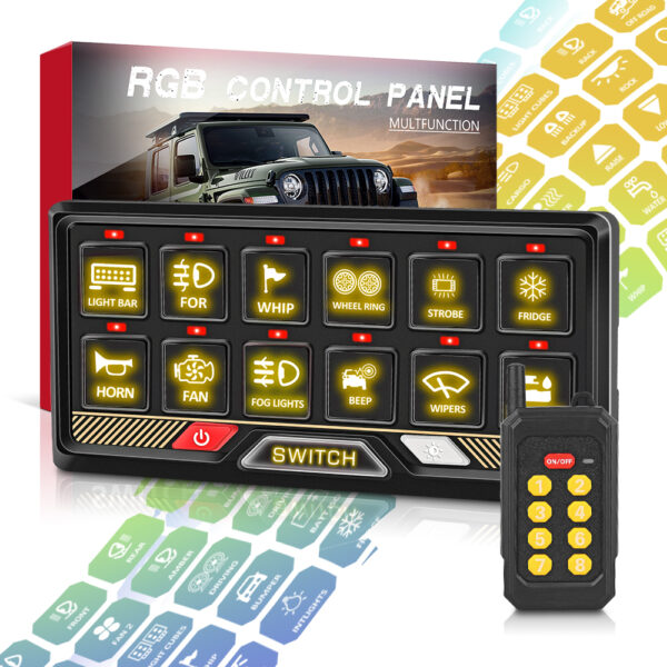 Durable 12 Gang Wireless Remote Control Switch Panel - Image 4