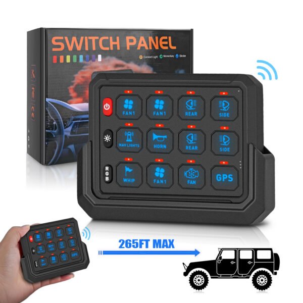 Universal Wireless 12 Gang Switch Panel for Toyota 4x4 Car - Image 4