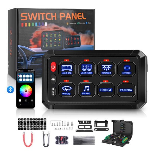 Auto Switch Panel 8 Gang for Car 12V 24V APP Control - Image 4