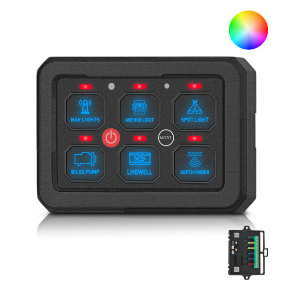 6 Gang RGB Switch Panel for 4x4 Truck RV - Image 4