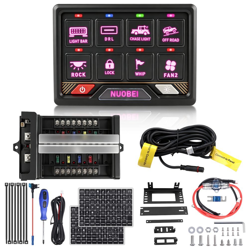 SAM-NSP08 Wire Control 8 Gang Switch Panel