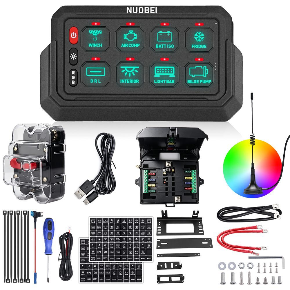 SAM-WSP08 Aluminum Wireless 8 Gang Switch Panel